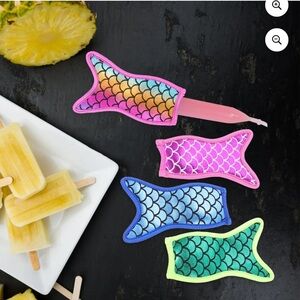 5 piece Popsicle Holder Mermaid Lolli Holder Ice Cream Neoprene Freezer Sleeve